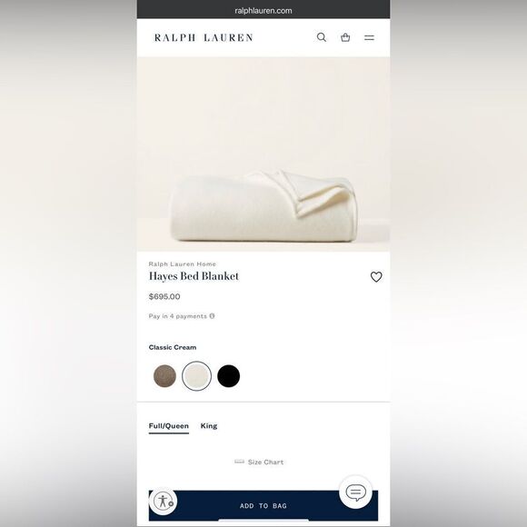 Ralph Lauren Hayes Bed Wool Blanket - Picture 4 of 9